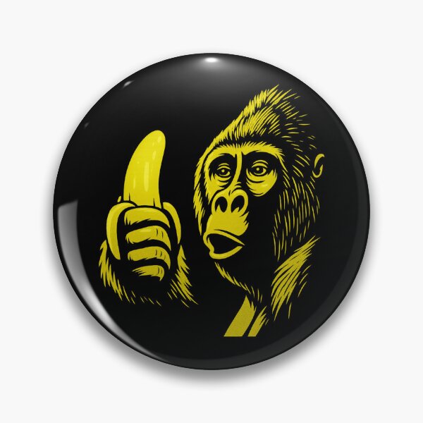 Artikelvorschau, Abgefahrenes Wildtier: Gorilla hält verzauberte Banane – Dschungelfrucht entworfen und verkauft von DrawHandArt.