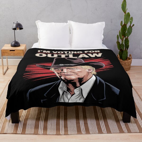 Item preview, I'm Voting For The Outlaw, Wanted for President, Trump designed and sold by NailMolisa.