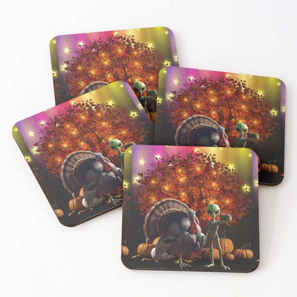 Item preview, Alien Turkey UFO Selfie – Thanksgiving Sci-Fi Art designed and sold by PROPera-design.