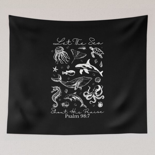 Item preview, Christian Let The Sea Jesus Bible Verse Ocean Animal Beachy designed and sold by DanielleTonia.