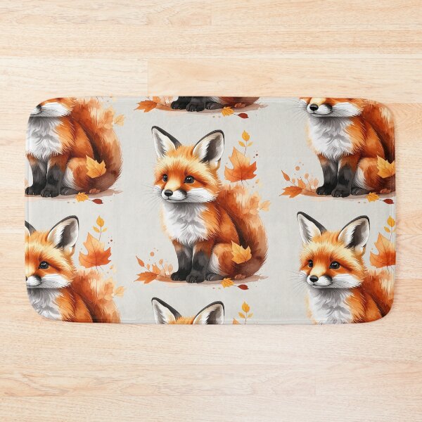 Item preview, Cute young fox with colorful autumn leaves designed and sold by LiskoDesign.