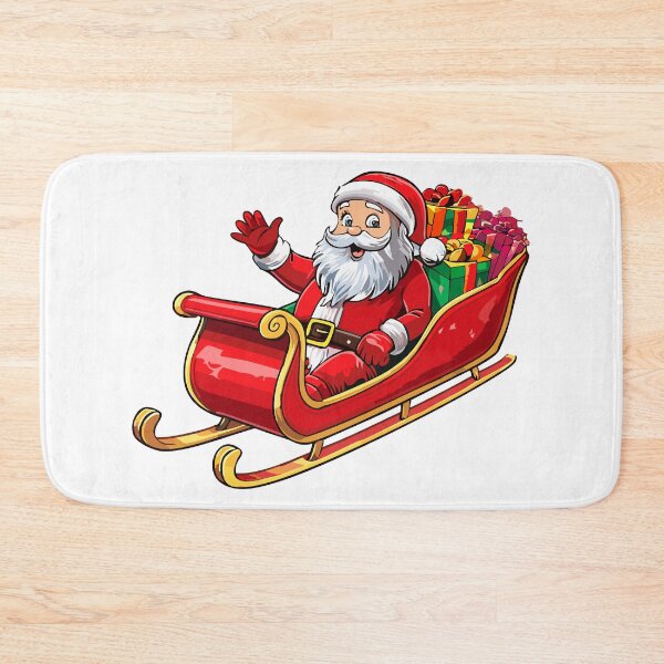 Item preview, Santa claus on sleigh delivers christmas gifts, Santa claus on a sleigh with piles of presents designed and sold by Danler.