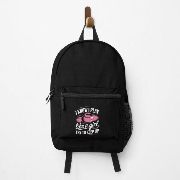 Item preview, I Know I Play Like A Girl Ice Curling Sport Quote Curling designed and sold by ReadySide.