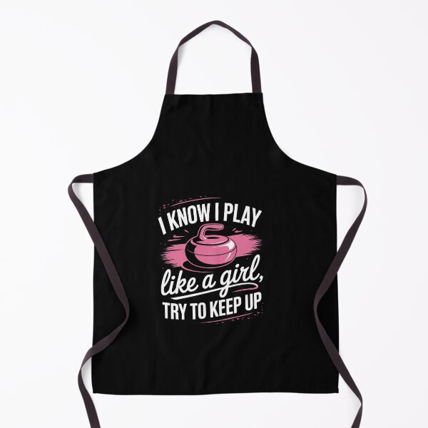 Item preview, I Know I Play Like A Girl Ice Curling Sport Quote Curling designed and sold by ReadySide.