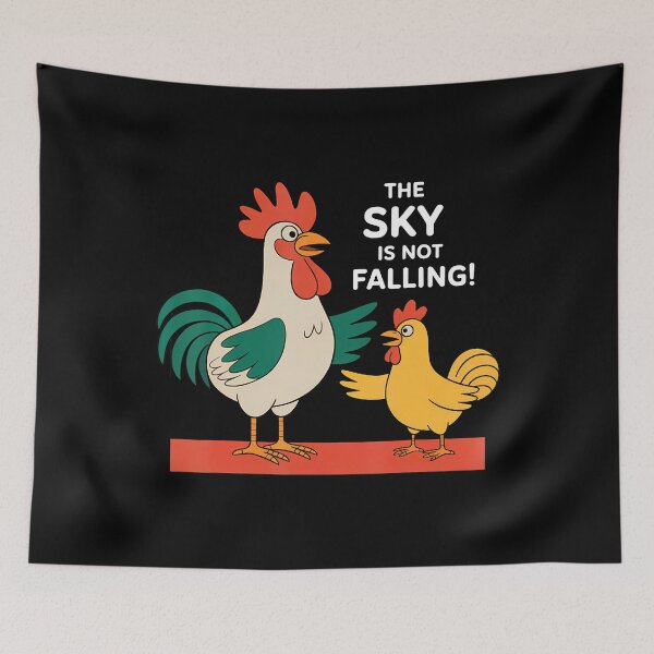 Item preview, Funny Chicken Little Sky Is Not Falling Chicks designed and sold by BeverlyBrenda.