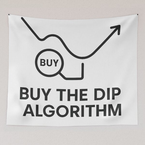 Item preview, Buy The Dip Algorithm — Minimal Dev Trader Line Art designed and sold by techy-rrr.