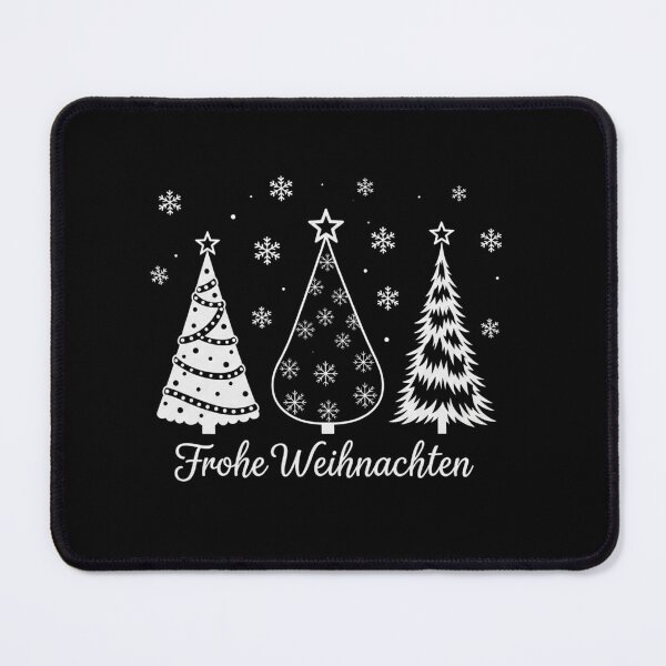 Item preview, Frohe Weihnachten Elegant White Christmas Trees designed and sold by MotivaChic.