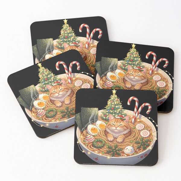 Item preview, christmas cat ramen designed and sold by Uglyandcute.