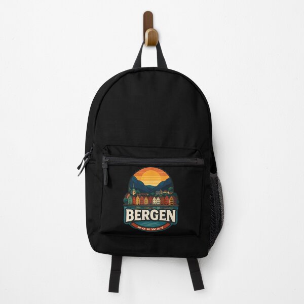 Item preview, Bergen Norway Retro Vintage Travel designed and sold by TomFrontierArt.