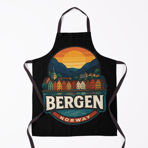 Item preview, Bergen Norway Retro Vintage Travel designed and sold by TomFrontierArt.