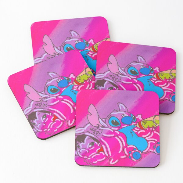Item preview, Cosmic Cuddle Crew – Neon Cute Duo Art designed and sold by The-painted-sb.