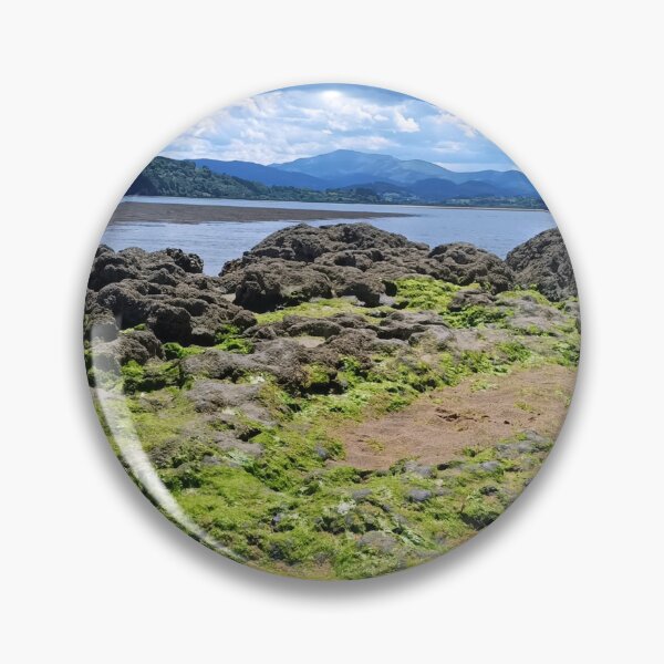 Item preview, Rocky bay at low tide with moss stones designed and sold by TheArtofHeart.