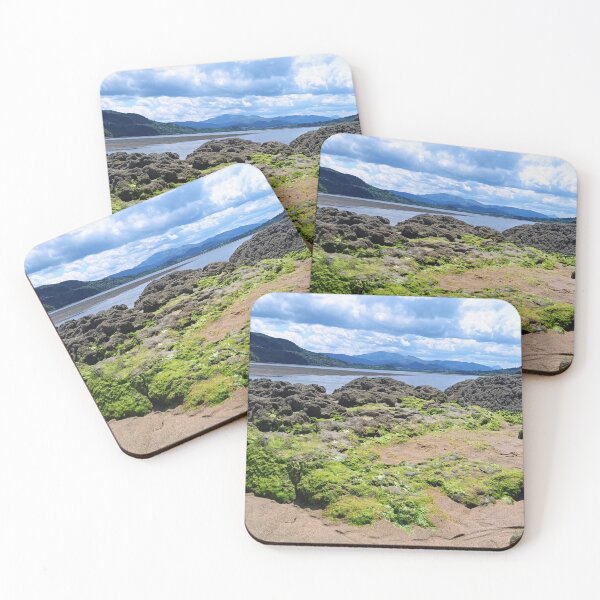 Item preview, Rocky bay at low tide with moss stones designed and sold by TheArtofHeart.
