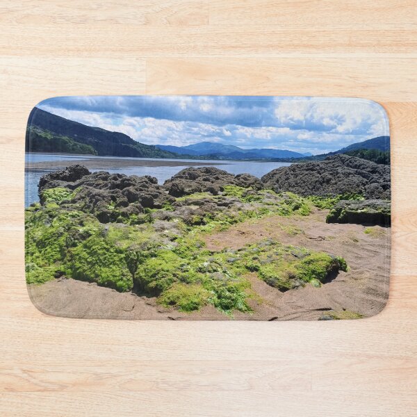 Item preview, Rocky bay at low tide with moss stones designed and sold by TheArtofHeart.