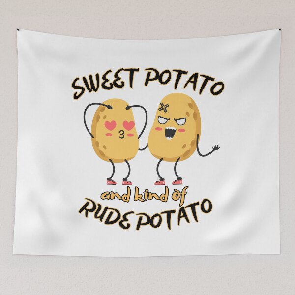 Item preview, Sweet Potato and Kind of Rude Potato Funny Couple Design designed and sold by PROPera-design.