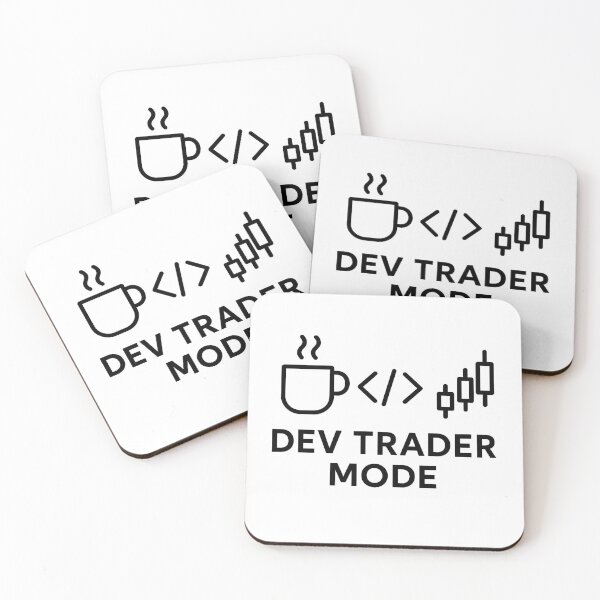 Item preview, Dev Trader Mode — Code, Charts & Caffeine designed and sold by techy-rrr.