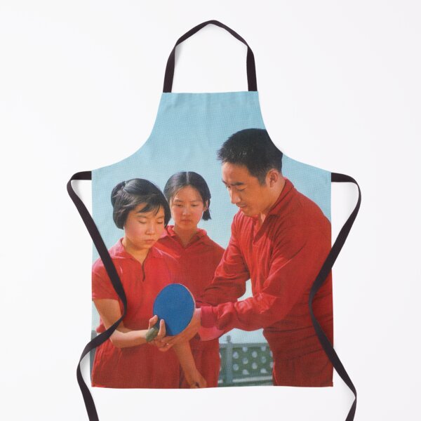 Item preview, Vintage Chinese Ping Pong Lesson Photo designed and sold by FriendsClub.
