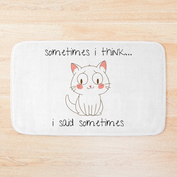 Item preview, Cute Hand-Drawn Cat Overthinking Quote designed and sold by samet-bas.