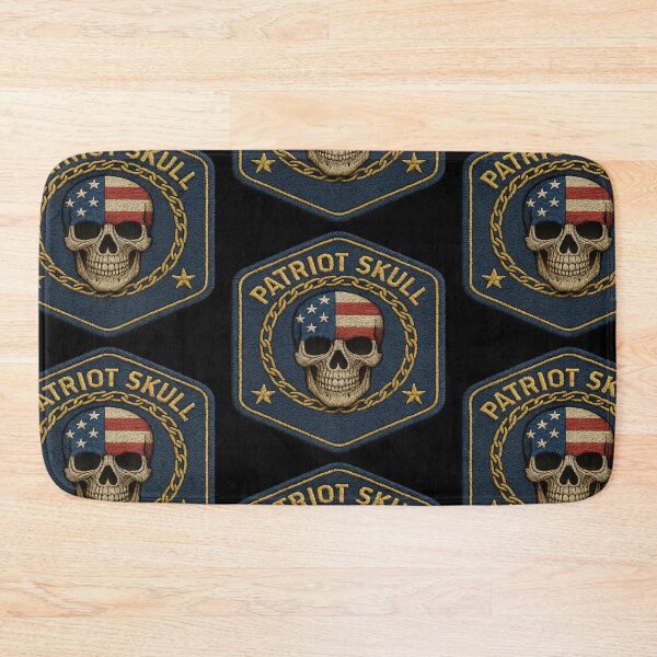 Item preview, Patriot Skull chain border american skull patch designed and sold by LaNadaYFundante.