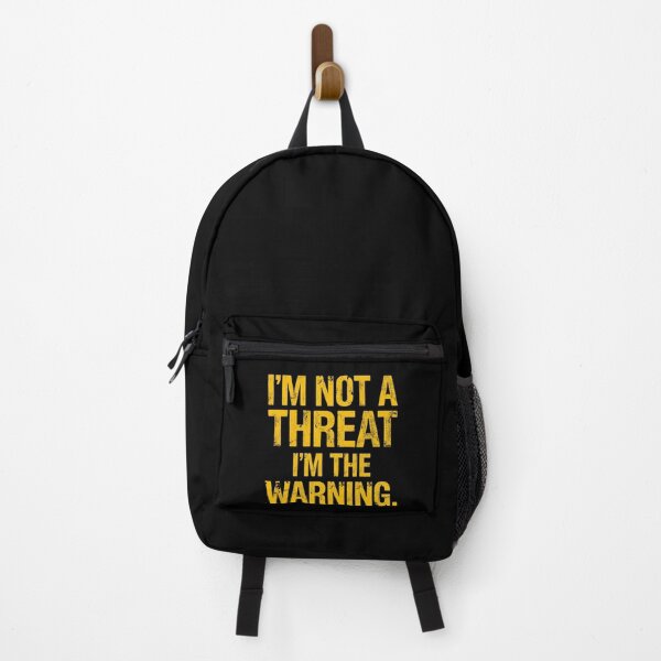 Item preview, I’m Not a Threat, I’m the Warning – Bold Yellow Distressed Typography designed and sold by Tiatooty.