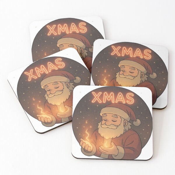 Item preview, Fire Aura Lo-Fi Santa – Xmas Gift Badge designed and sold by Imaginarium of Chaos falcon88 .