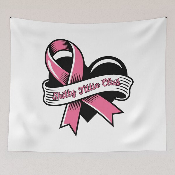 Item preview, Shitty Tittie Club Pink Ribbon Heart Design designed and sold by PROPera-design.