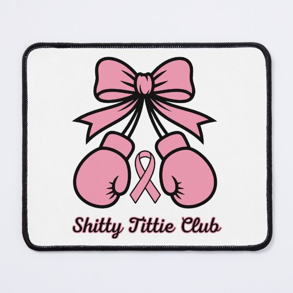 Item preview, Shitty Tittie Club Boxing Gloves Pink Ribbon Design designed and sold by PROPera-design.