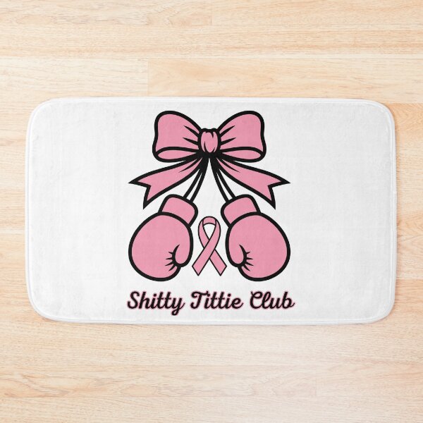 Item preview, Shitty Tittie Club Boxing Gloves Pink Ribbon Design designed and sold by PROPera-design.