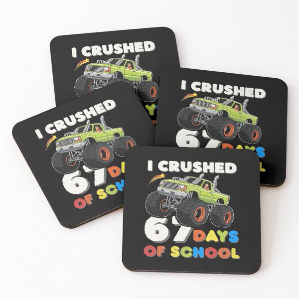 Item preview, I Crushed 67 Days of School Monster Truck designed and sold by MotivaChic.
