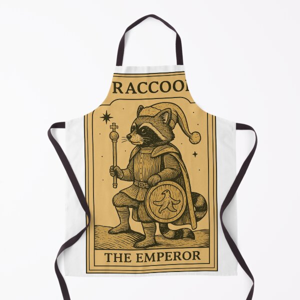 Item preview, Raccoon Tarot – The Emperor | Vintage Mystical Illustration designed and sold by TrashDen-by-JH.