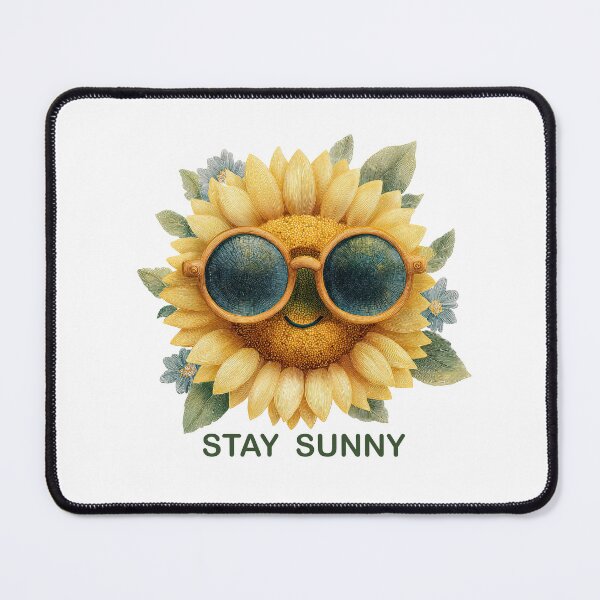Item preview, A smiling sunflower wearing stylish glasses is a fun summer design for t-shirts and mugs. Perfect for fans of cute, kawaii, and floral art. designed and sold by ArtFairy38.