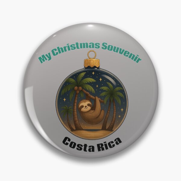 Item preview, sloth christmas ornament souvenir costa rica beach surf designed and sold by OuterFuselage.