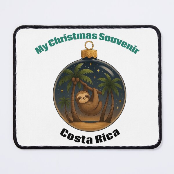 Item preview, sloth christmas ornament souvenir costa rica beach surf designed and sold by OuterFuselage.