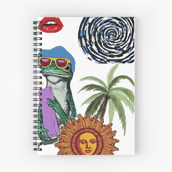 Item preview, Surreal Summer Vibes Aesthetic – Frog Art Collage designed and sold by Mido-artister.