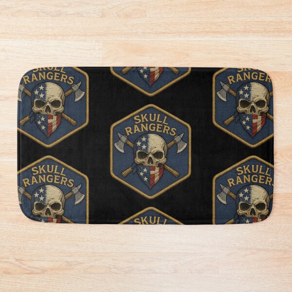 Item preview, Skull Rangers axes and bandana patch designed and sold by LaNadaYFundante.