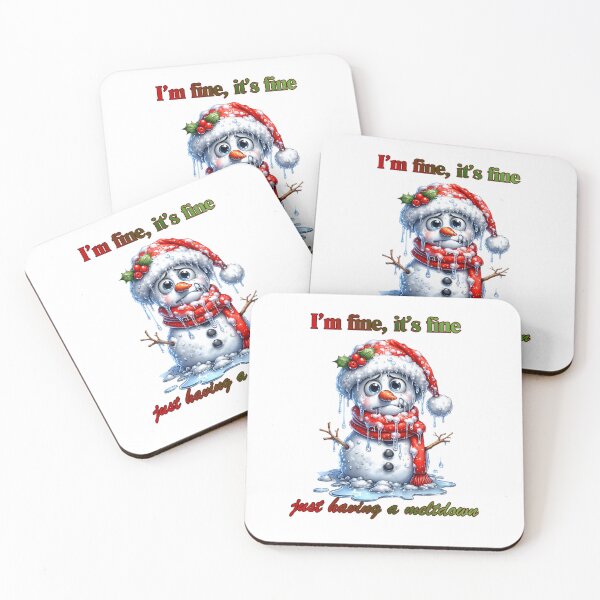 Item preview, Cute snowman having a meltdown designed and sold by Chubbyunicorncreations.