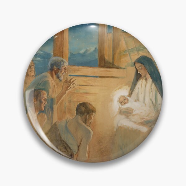 Artikelvorschau, Albert Edelfelt „Hirten beten das Jesuskind an“ entworfen und verkauft von HiddenWalnuts.