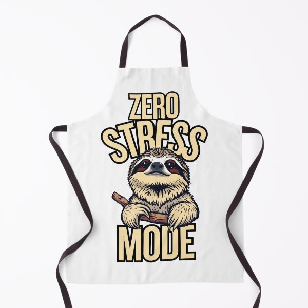 Item preview, Zero Stress Mode Sloth – Cute Christmas Self-Care Design Beige&Black designed and sold by Tomasz C.