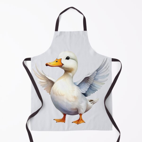 Item preview, A beautiful white duck flaps its wings. designed and sold by LiskoDesign.