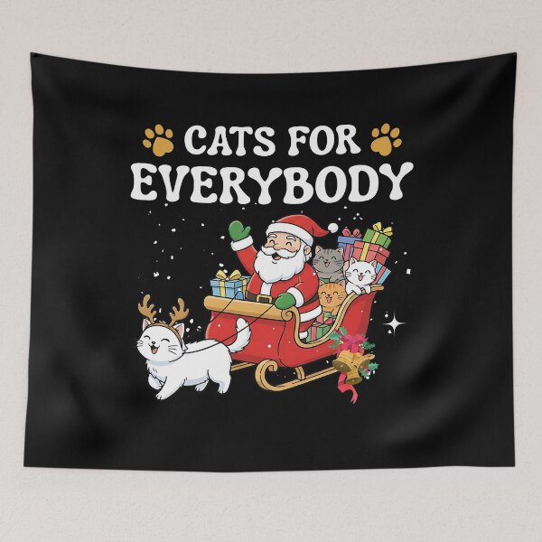 Item preview, Funny Cats For Everybody Christmas Cat Funny Xmas Women Santa designed and sold by BornBorn.
