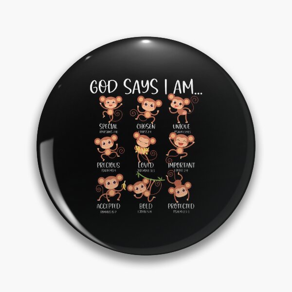 Item preview, God Say I Am Love Monkeys Cute Bible Quotes Cute Monkey Love designed and sold by KellyJudith.