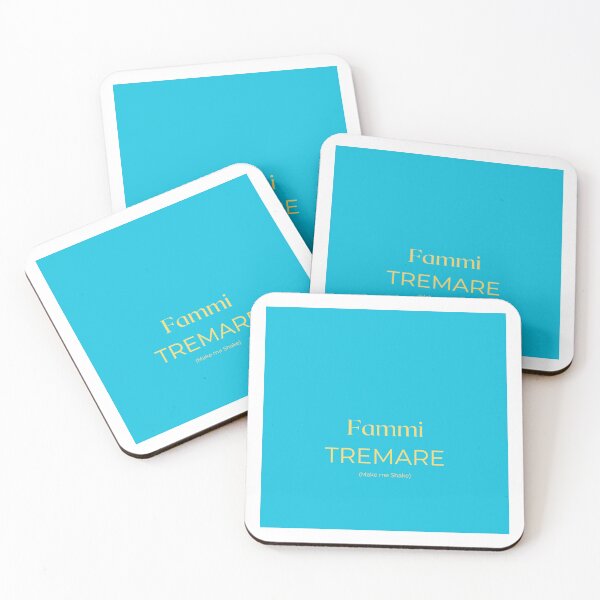 Item preview, Fammi Tremare – Make Me Shake in Cyan & Citrus designed and sold by Totinu.