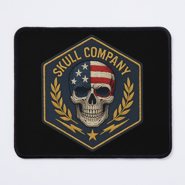 Item preview, Skull Company tactical USA skull patch designed and sold by LaNadaYFundante.