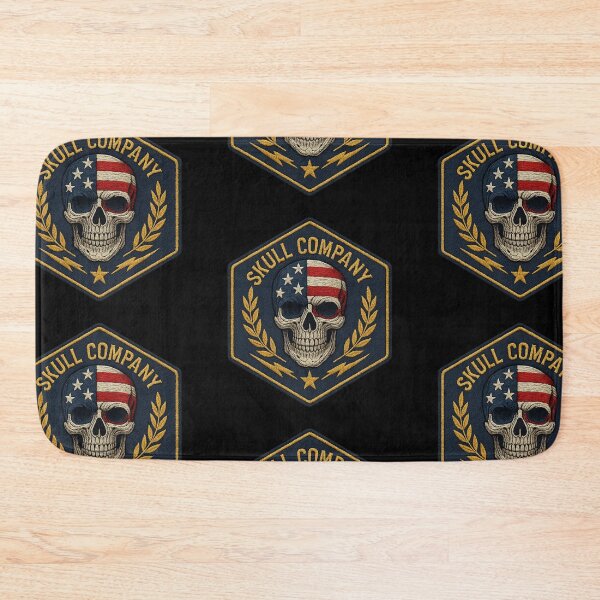 Item preview, Skull Company tactical USA skull patch designed and sold by LaNadaYFundante.