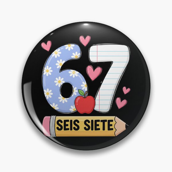 Artikelvorschau, Niedliches Design für die spanische Zahl 67 (Seis Siete) entworfen und verkauft von MotivaChic.