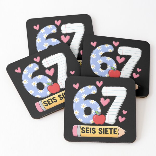 Item preview, Cute 67 Seis Siete Spanish Number School Design designed and sold by MotivaChic.