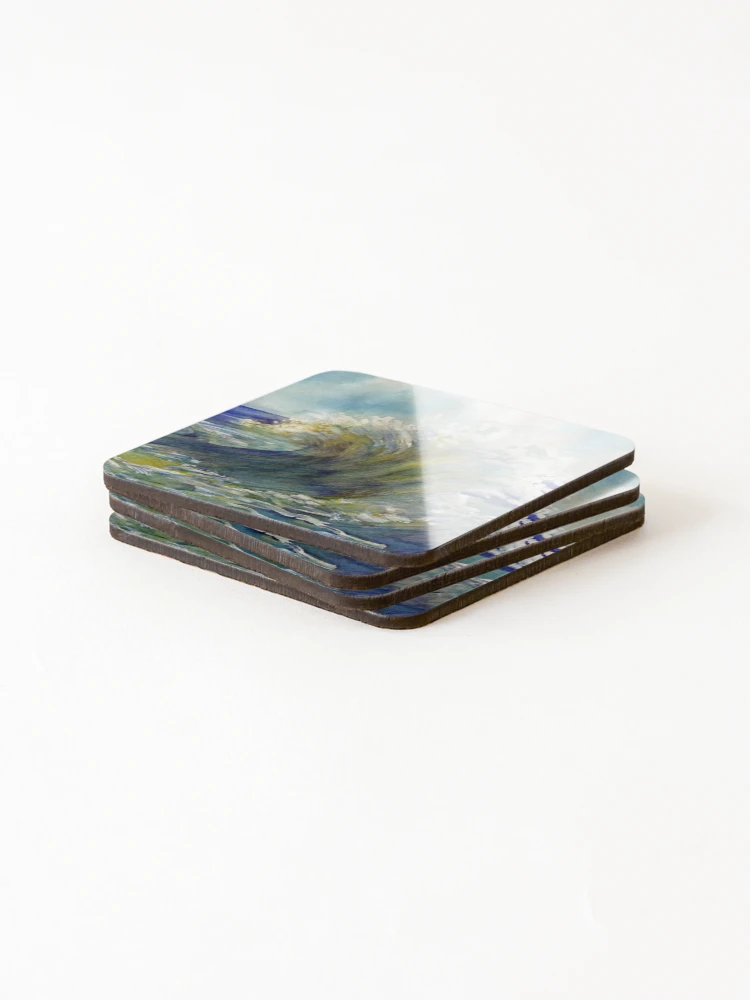 Thumbnail 4 of 5, Coasters (Set of 4), Wave designed and sold by Randy Sprout Fine Art.