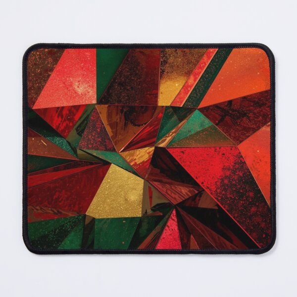 Item preview, Festive Faceted Red Green Geometry designed and sold by Harmonic_Layers.