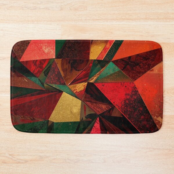 Item preview, Festive Faceted Red Green Geometry designed and sold by Harmonic_Layers.