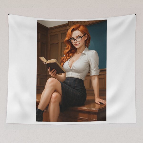 Item preview, Rowan Fletcher as a teacher with glasses in skirt designed and sold by CathryneDelamort.